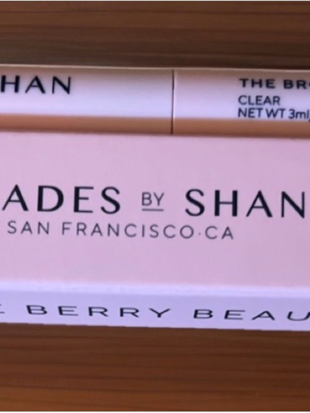 SHAN Clear Brow Gel in Soft Pink Packaging #506